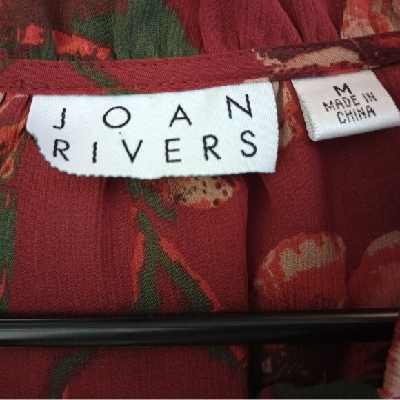 Joan Rivers Floral Blouse Size Medium - Picture 4 of 8